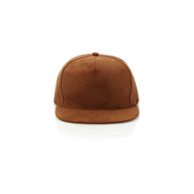Blank Suede Snapback Hat with Leather Strap